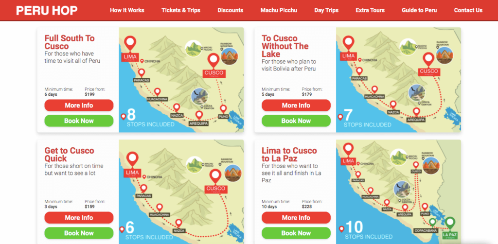 PeruHop Bus Routes